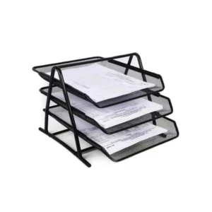 tasouq online shop uae Deluxe Metal Mesh 3 Tier Document Tray Black 2.webp Desk & Office Requisites Desktop Organisers dubai abudhabi ajman sharjah ecommerce fujairah rak uaq website shopping deals for sale price