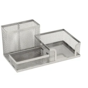 tasouq online shop uae Deluxe Metal Mesh Desktop Organizer Silver.webp Desk & Office Requisites Desktop Organisers dubai abudhabi ajman sharjah ecommerce fujairah rak uaq website shopping deals for sale price
