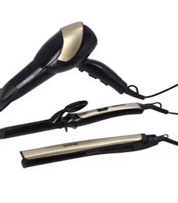 tasouq online shop uae Geepas 3 In 1 Hair Styling Set 2200W 2 Speed 3 Heat Setting Curler Ceramic Coating Plates.webp Appliances & Electronics Grooming Set dubai abudhabi ajman sharjah ecommerce fujairah rak uaq website shopping deals for sale price