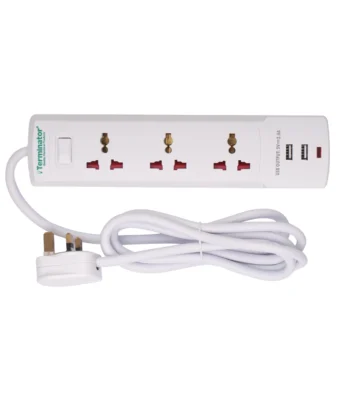 tasouq online shop uae Terminator Multipin Extension 3 socket 2USB.webp Tools & Improvements Electricals dubai abudhabi ajman sharjah ecommerce fujairah rak uaq website shopping deals for sale price
