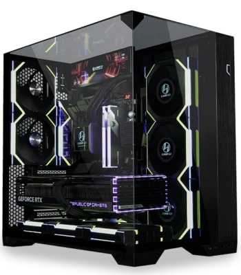 tasouq online shop uae LIAN LI O11 Vision Compact Dual Chamber Dual Top Panels Glass Mesh 11 Fans Black.webp Computers & Laptops ATX Case dubai abudhabi ajman sharjah ecommerce fujairah rak uaq website shopping deals for sale price