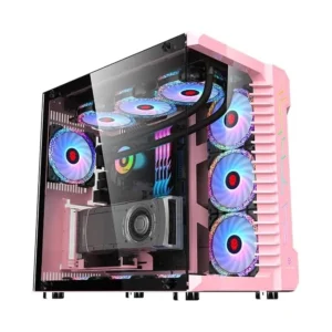tasouq online shop uae WJ Coolman ROBIN III ATX Gaming Case With 7 ARGB Fans Pink WJ CM ROBINIII Pink.webp Computers & Laptops ATX Case dubai abudhabi ajman sharjah ecommerce fujairah rak uaq website shopping deals for sale price