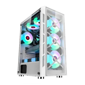 tasouq online shop uae WJ Coolman TRIO 4DF RGB Mid Tower Gaming PC Case White.webp Computers & Laptops ATX Case dubai abudhabi ajman sharjah ecommerce fujairah rak uaq website shopping deals for sale price
