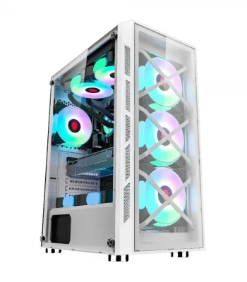 tasouq online shop uae WJ Coolman TRIO 4DF RGB Mid Tower Gaming PC Case White.webp Computers & Laptops ATX Case dubai abudhabi ajman sharjah ecommerce fujairah rak uaq website shopping deals for sale price