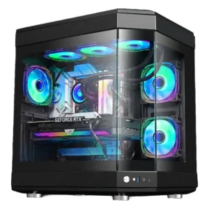 tasouq online shop uae WJ Coolman Y40 6 RGB Fans Mid Tower Gaming PC Case Black.webp Computers & Laptops ATX Case dubai abudhabi ajman sharjah ecommerce fujairah rak uaq website shopping deals for sale price